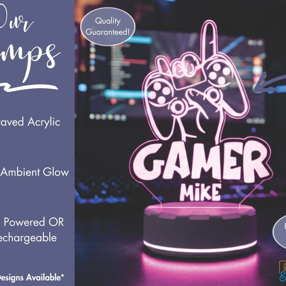 Gaming Sign – LED Decor for Teen Boys - Picture 3 of 8